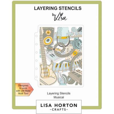 Lisa Horton Crafts Layering Stencils - Musical